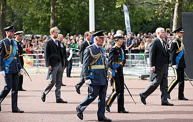Großbritannien-London-Prozession-Coffin-Queen Elizabeth II