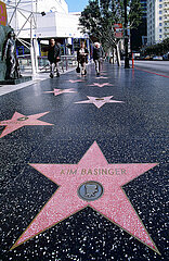 USA. California. Los Angeles. Hollywood. The Walk of Fame on Hollywood boulevard and its 2 500 stars.