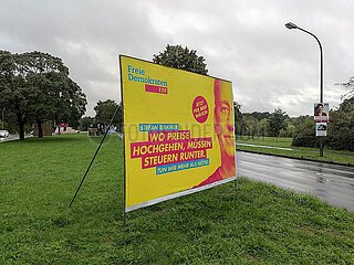 FDP-Wahlplakat zur Landtagswahl Niedersachsen 2022