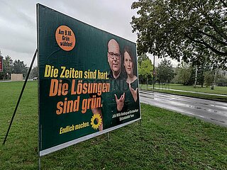Gruenen-Wahlplakat zur Landtagswahl Niedersachsen 2022