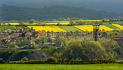 Frankreich. Puy de Dome (63) Brassac Les Mines Village. Wickelgetriebe Bayard