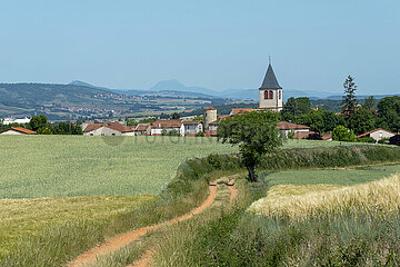 Frankreich. Auvergne. Haute Loire (43) Region von Brivadois. Dorf Bounoncle Saint Pierre