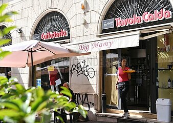 Italien-Rome-Restaurant-Besitzer