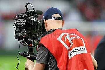 Kameramann bei Bundesligaspiel
