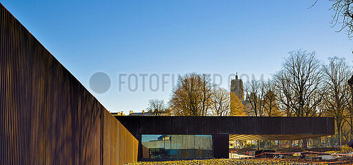 France  Aveyron (12) Rodez. Musée Soulages. Designed and built by Catalan architects RCR arquitectes  it is entirely covered with Corten steel.