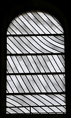 France  Aveyron (12) Conques. In 1986  Pierre Soulages make 104 stained glass windows in the abbey (built in 11th century) and now milestone on the way to Saint-Jacques de Compostela. Eight years working  Soulages finalize the project. The master of the l'outre-noir (overseas black) was the first to develope this new material  a glass with varies natural light.