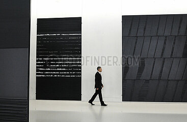 France  Herault (34) city of Montpellier  the Fabre Museum  the room devoted to the french artist Pierre Soulages