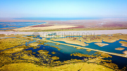 China-Shandong-gelbe Flussdelta-Wetland-Szenerie (CN)