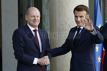 Frankreich-Paris-Präsident-German-Kanzler-Meeting