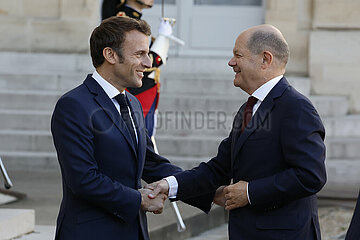 Frankreich-Paris-Präsident-German-Kanzler-Meeting