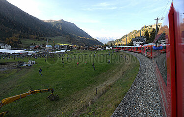 Schweiz-Bergun-Passagier-Trainer-Guinness-Weltrekord