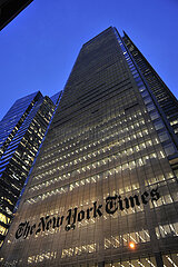 USA. NEW YORK. THE NEW YORK TIMES BUILDING IN MANHATTAN