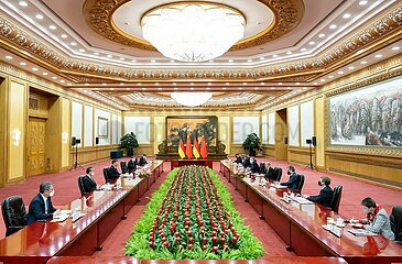 China-Beijing-Xi Jinping-Germany-Chancellor-Meeting (CN)