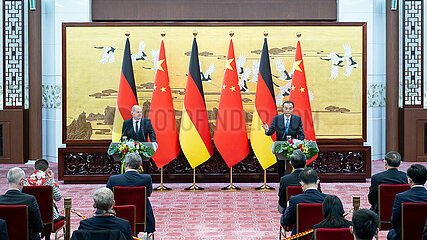 China-Beijing-Li Keqiang-Germany-Olaf Scholz-Talks (CN)