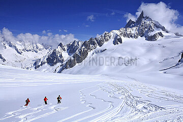 France. Haute-Savoie (74) Massif du Mont-Blanc. La vallée Blanche (White valley)