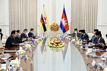 Cambodia-Phnom Penh-Bruneis Sultan-State-Besuch