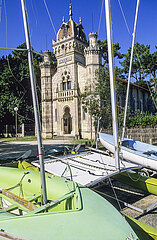 France. Aquitaine. Gironde (33). Arcachon bay. Lege-Cap-Ferret. The Sainte-Marie-du-Cap chapel  known as the Algerian Villa  listed as a historical monument