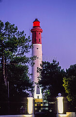 France. Aquitaine. Gironde (33). Bassin d'Arcachon. The lighthouse of Cap Ferret
