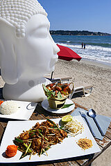 France  Var ( 83 ) beach thai restaurant called Le Mantra