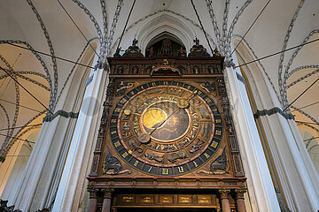Astronomische Uhr  Marienkirche  Rostock  Mecklenburg-Vorpommern  Deutschland