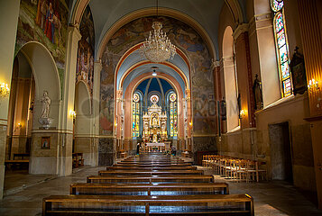 Kroatien  Marija Bistrica - Der bekannte katholische Marienwallfahrtsort Marija Bistrica  Kirche der Heiligen Jungfrau Maria