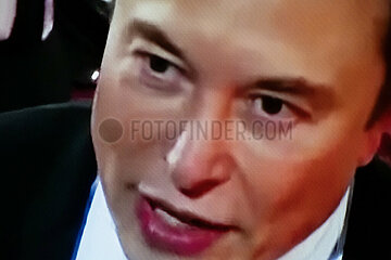Deutschland  Bremen - Elon Musk  Ausschnitt seines Gesichts aus einem Video im internet