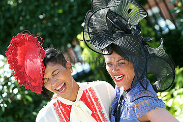 Royal Ascot  Fashion: Women with hats at the racecourse