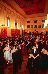 Austria. Vienna. The balls season. Couples dancing the waltz at the ball of the Cafetiers (Kaffesiederball) .