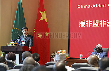 Äthiopien-Addis Ababa-China-FM-Press-Konferenz