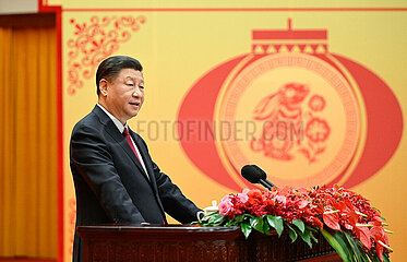 China-Beijing-CPC Central Committee-State Council-Spring Festival-Rezeption (CN)