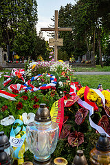 Polen  Warschau - auf dem Powazki Militaerfriedhof (Cmentarz Wojskowy)
