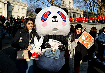 Großbritannien-London-Trafalgar Square-Chinese Neujahr