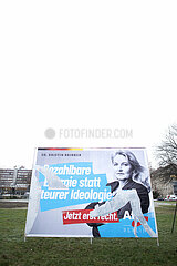 Kristin Brinker AfD  Wahlplakat