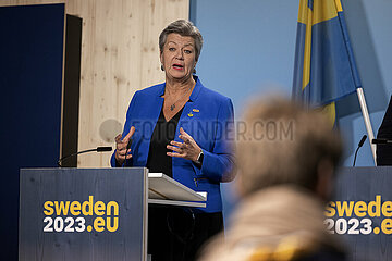 SWEDEN-STOCKHOLM-EU-JUSTICE AND HOME AFFAIRS MINISTERS- MEETING-PRESS CONFERENCE