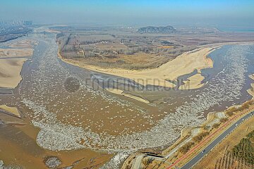 CHINA-SHANDONG-YELLOW RIVER-ICE JAM (CN)