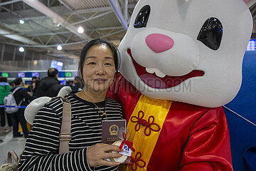 GREECE-ATHENS-CHINESE LUNAR NEW YEAR-RABBIT MASCOT