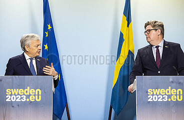Schweden-Stockholm-EU-Justiz- und Innenminister-Treffen-Druckkonferenz