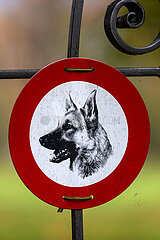 Schweiz  Ascona - Warnung vor dem Hund