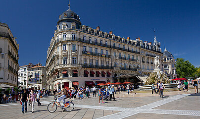 France. Herault (34) Montpellier. Place de La Comedie square