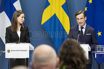 Schweden-Stockholm-PM-Finland-PM-Press-Konferenz