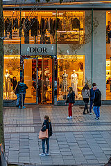France. Paris (75) 8th arrondissement. The Dior store on the avenue des Champs-Elysees