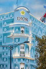 France. Paris (75) 8th arrondissement. The Dior store on the avenue des Champs-Elysees