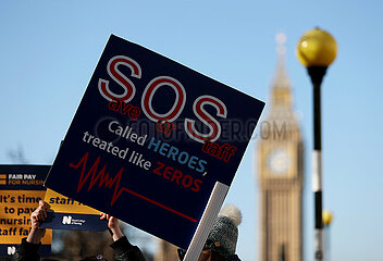 Großbritannien-London-Health Workers-Strike
