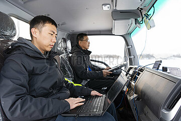 China-Heihe-Trial-Lauf von Fahrzeugen (CN)