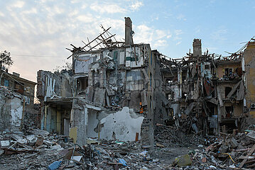Nach den russischen Bombardements: Zerstörung in Kramatorsk