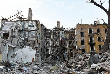 Nach den russischen Bombardements: Zerstörung in Kramatorsk