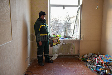 After the Russian Shellings: Destruction in Kramatorsk