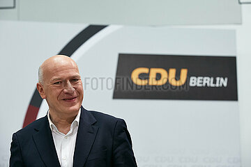 Berlin  Deutschland - Kai Wegner bei einer Wahlkampfveranstaltung im Konrad-Adenauer-Haus.
