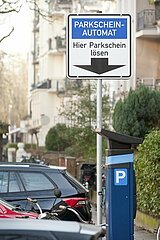 Parkscheinautomat in Hamburger Bewohnerparkzone