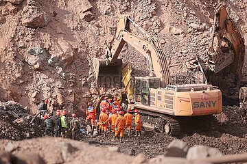 China-Inner Mongolia-Alxa League-Coal-Minen Zusammenbruch (CN)